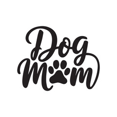 dog mom typography vector design