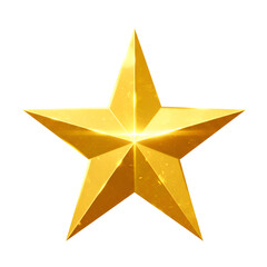 Obraz premium Shining Golden Star Award Icon Luxury Design Element New Year Shiny Prize Bright Symbol Success