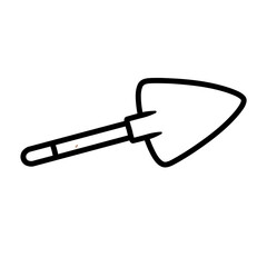 vector shovel cartoon mascot line art