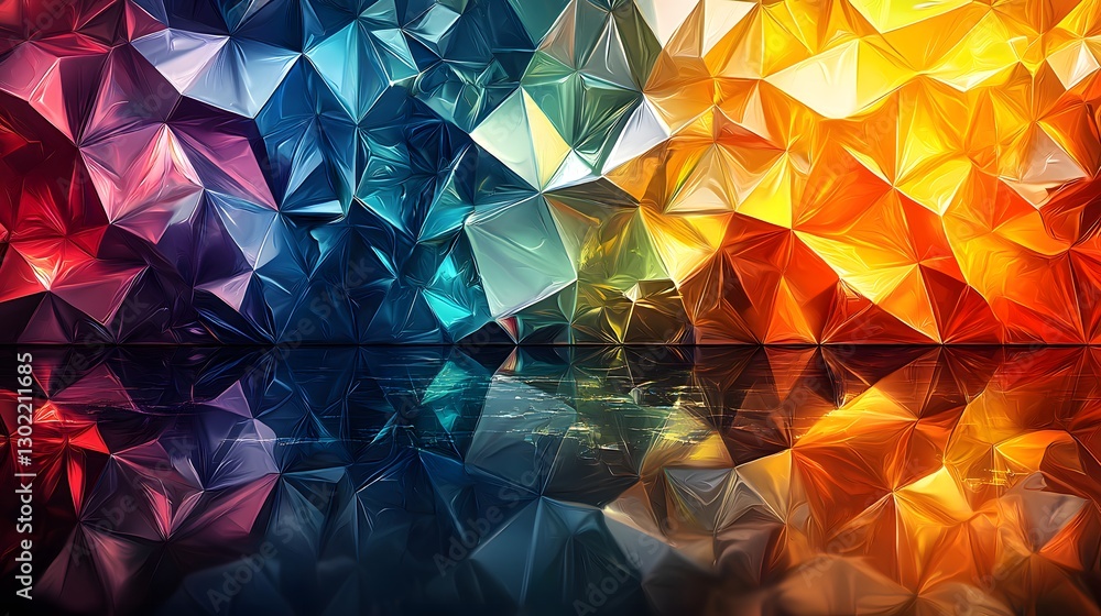 Poster vibrant and colorful background featuring a spectrum of different colors blending together in harmon