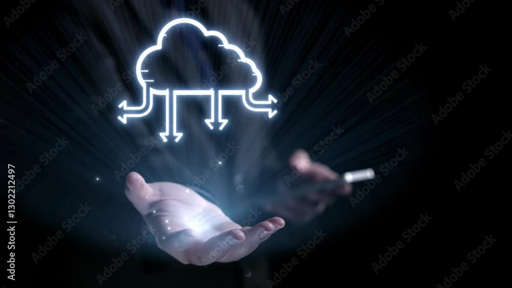 Aufkleber business person discover the future of cloud computing with latest insights and elevate business by 