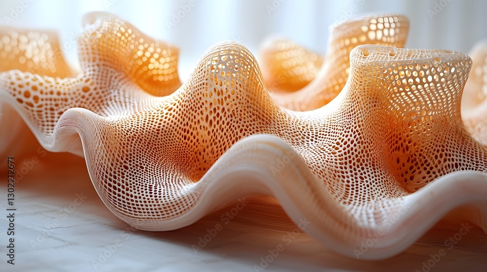 Poster group of various white and orange objects arranged artfully on a bright surface creating a striking 
