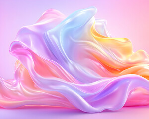 Obraz premium Abstract Liquid Flow on Pastel Background