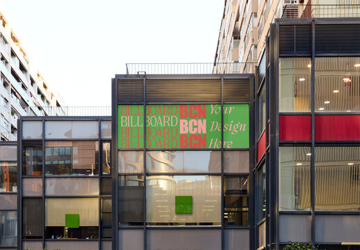 Billboards Design in Barcelona facade Office