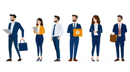 Obraz premium A diverse group of professional business people including men and women of different ages and ethnicities working together in a modern office setting They are engaged in a collaborative discussion
