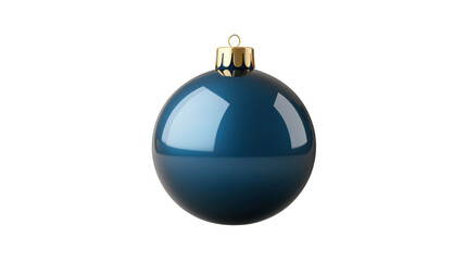 blue christmas ball isolated on white background 
