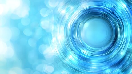 Blue swirls shimmer on bokeh background