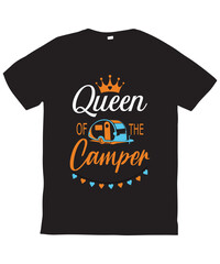 Stylish "Queen of the Camper" T-Shirt Design