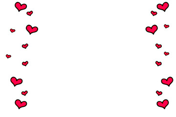 Set of vector heart love symbol design concept elements. Valentines day heart design illustrator element for valentines day, gift, wedding