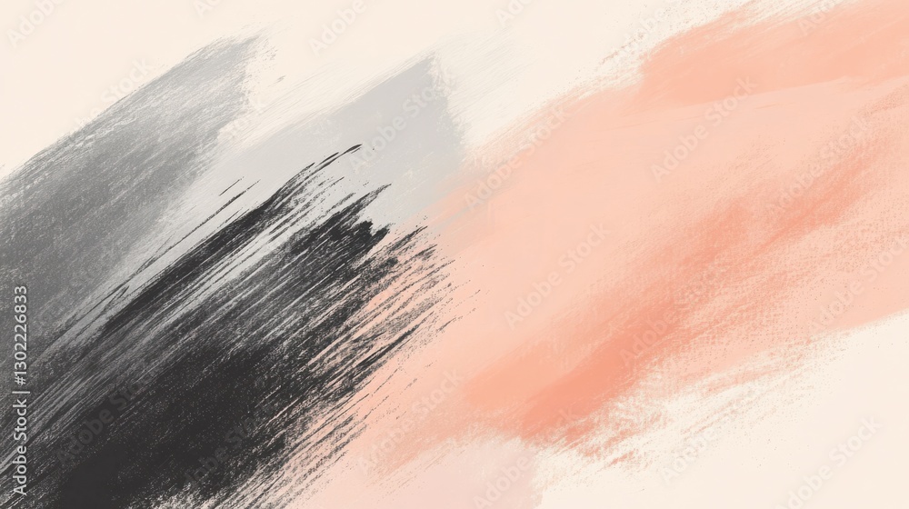 Aufkleber Abstract pencil strokes in gradient with jagged edges create an intricate visual texture on canvas surface
