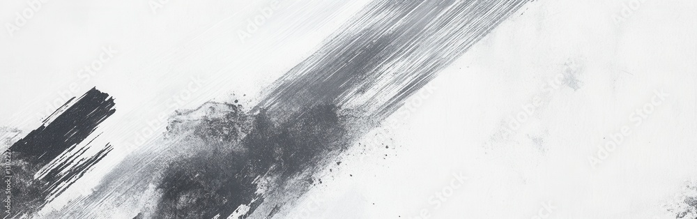 Aufkleber soft gray abstract strokes creating a serene atmosphere in a minimalist art space