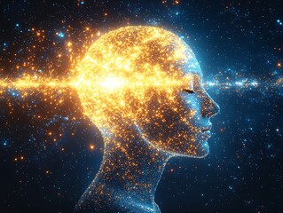 Cosmic Head in Thought