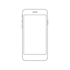 Smartphone outline mock up template