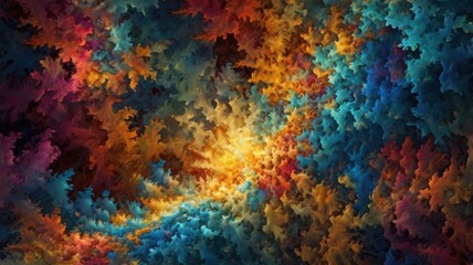 A stunning abstract design featuring an explosion of vivid colors, blending seamlessly to create a dynamic and energetic visual. Perfect for backgrounds, digital art, and creative projects.
