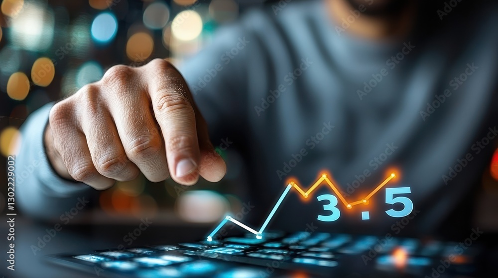 Poster analyzing market trends and financial performance with insightful data visualization this image show