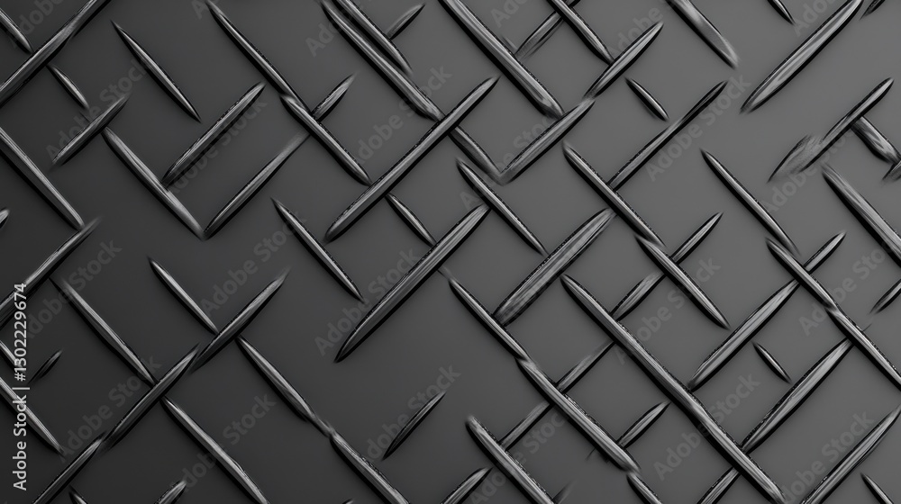 Poster Intricate patterns create a textured steel gray backdrop ideal for modern design applications and creative projects
