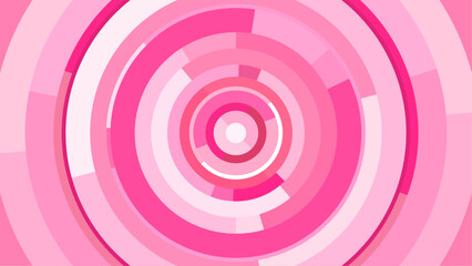 ピンク色のメカニックな同心円の背景素材16：9　未来的