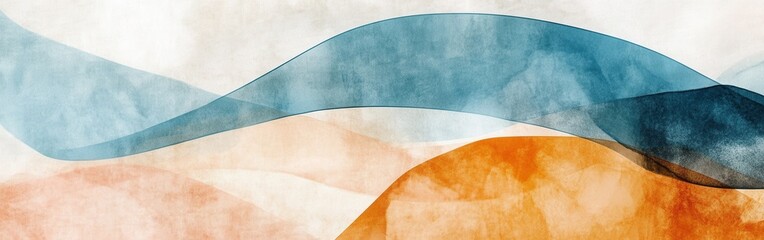 Abstract pencil strokes create a dynamic interplay of colors and shapes with overlapping layers