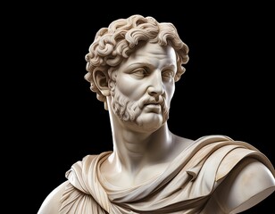 Obraz premium classical bust sculptures depicting ancient Greek and Roman art 