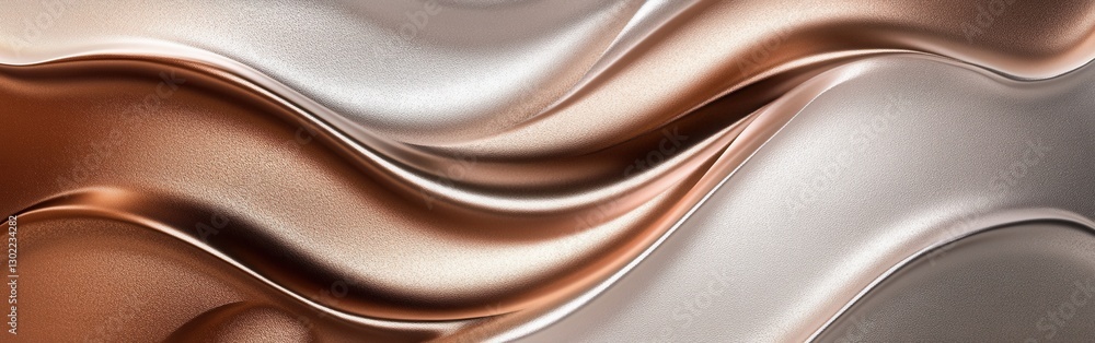 Aufkleber elegant metallic wave forms in rose gold and champagne hues creating a stunning visual effect