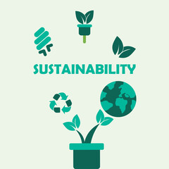 sustainability earth day design poster