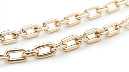Obraz premium Elegant Golden Chain Links for Fashion Accessories and Jewelry Design