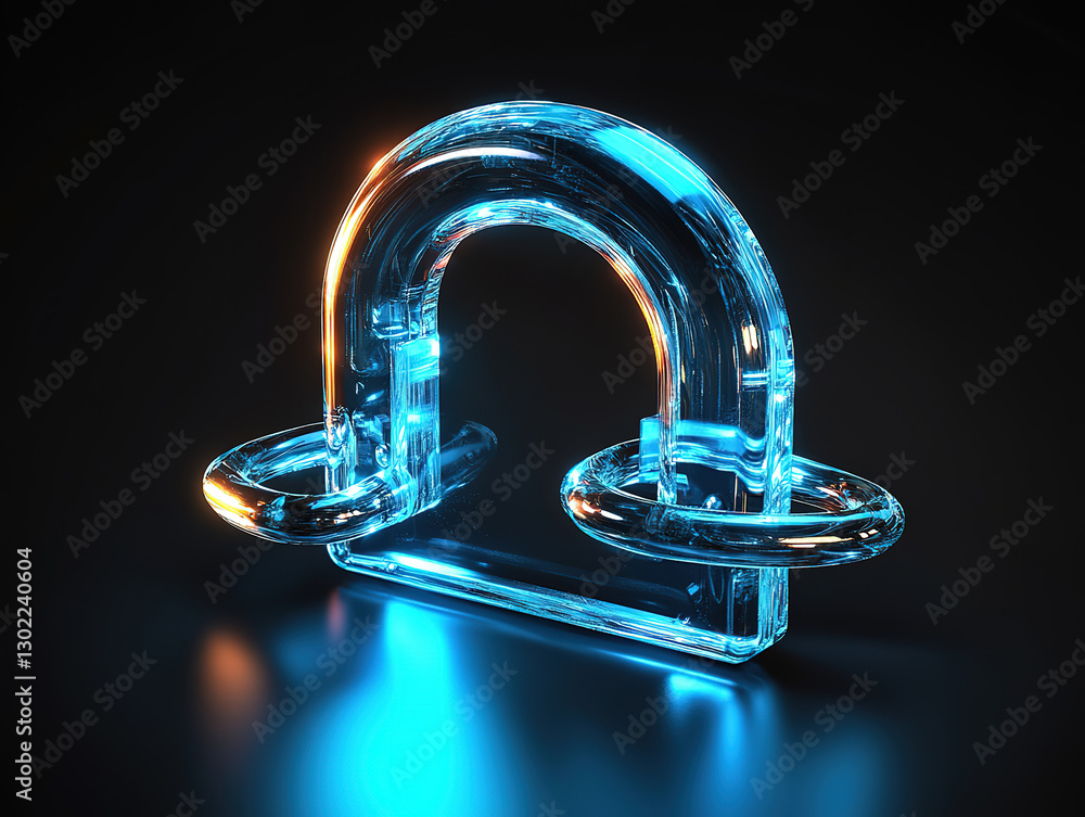 Fototapete digital security icon on virtual display for data protection and cyber privacy