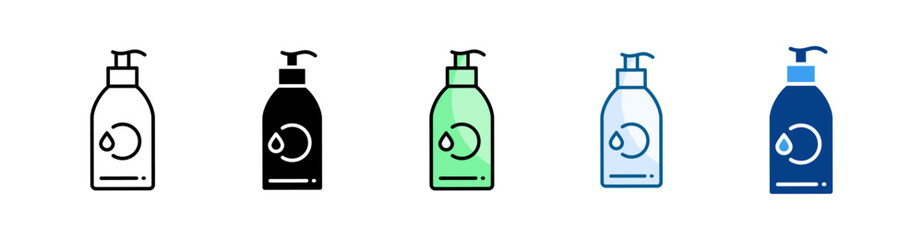 Lotion Icon Set Multiple Style Collection