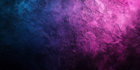 Obraz premium Dark purple to blue gradient background, dark purple and deep pink, with a rough texture