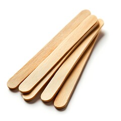 Wooden sticks on a white background. Isolated object on a white background