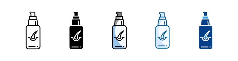 Hair Serum Icon Set Multiple Style Collection