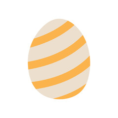 Striped egg design in pastel shades created for festive celebrations or decorative purposes