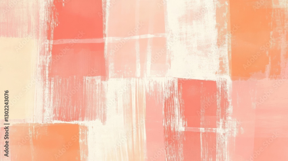 Fototapete soft pencil strokes create a warm gradient of fragmented colors in an abstract design suitable for m
