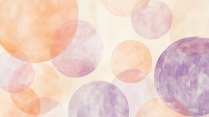Soft pencil strokes create pastel peach and purple circles on a light background for a calming artistic effect
