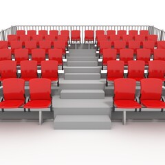 Fototapeta premium 3d render Bleachers design element. Furniture
