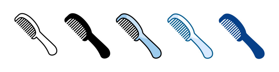 Comb Icon Set Multiple Style Collection
