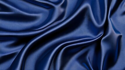 Obraz premium Midnight Blue Satin Fabric Texture with Smooth, Refined Surface