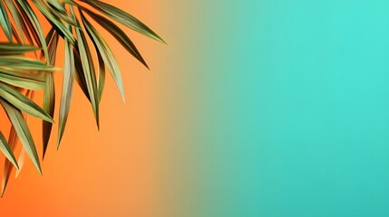 Vibrant Gradient Blurred Background with Warm Orange and Cool Teal Hues