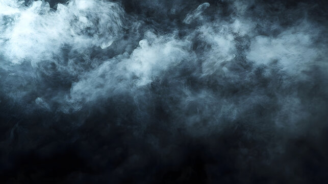 Abstract dark foggy backdrop with a gritty texture and smooth transitions from black to gray