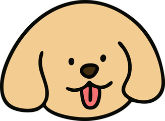 강아지 골든리트리버 얼굴 캐릭터 드로잉(puppy face character drawing)