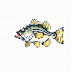 Vibrant Bass Fish Illustration