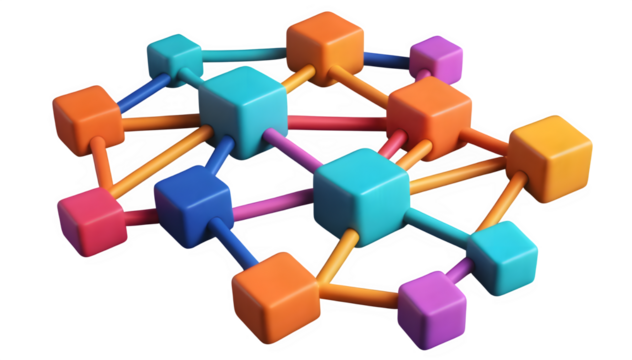  3D Clay Network Icon! It’s a colorful and lively depiction of connectivity, ideal for marketing and digital communication scenarios. - Powered by Adobe