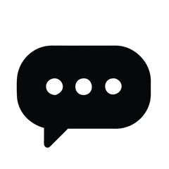 black and white speech bubble