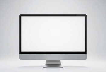 Fototapeta premium 3d Blank Screen Monitor on white background