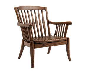 Rustic Wooden Chair on transparent background with Cushions Handcrafted Solid Wood Couch for Home & Patio