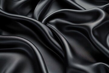 Obraz premium Dark satin cloth is draped with a glossy soft texture