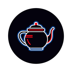 Obraz premium Teapot illustration against black background