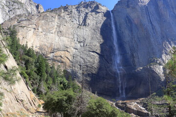 View of Upper Yosemite Falls in Yosemite National Park, California