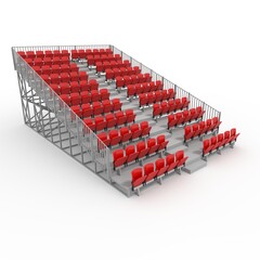 Fototapeta premium 3d render Bleachers design element. Furniture