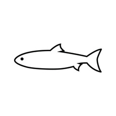 Fish or seafood flat icon template for food apps and websites
